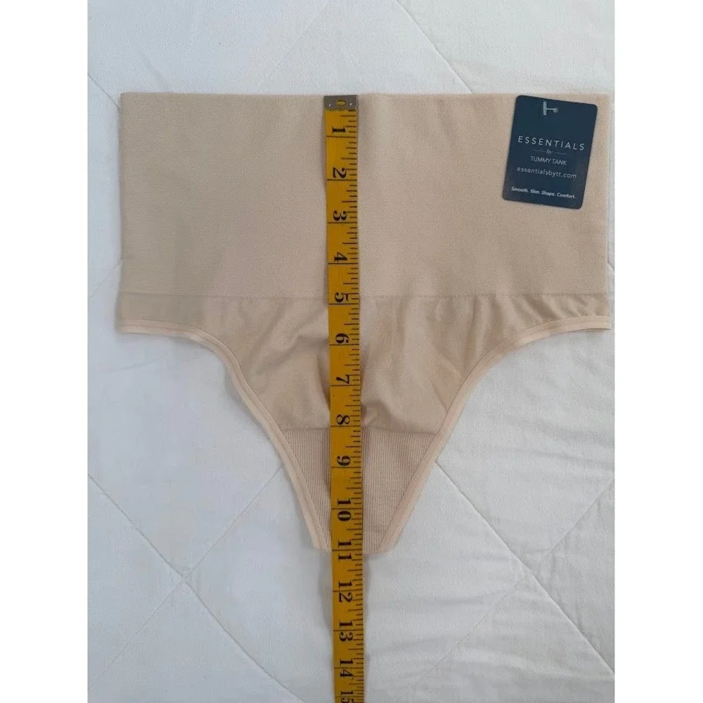 Essentials‎ by Tummy Tank High Waisted Seamless Shapewear Thong M/L